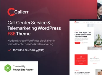 Callerr – Call Center Service & Telemarketing FSE WordPress Theme
