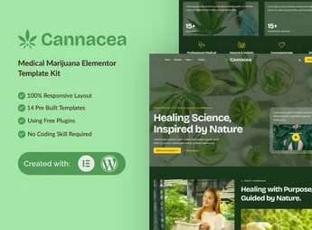 Cannacea – Medical Marijuana Elementor Template Kit
