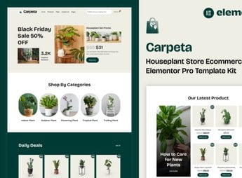 Carpeta – Houseplant Store Ecommerce Elementor Pro Template Kit