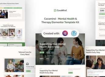 Cavamind – Mental Health & Therapy Elementor Template Kit