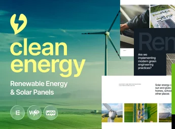 Clean Energy – Renewable Energy & Solar Panels WordPress Theme