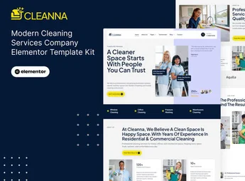 Cleanna – Modern Cleaning Service Company Elementor Pro Template Kit