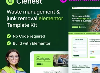 Clenest — Waste Management and Junk Removal Elementor Template Kit