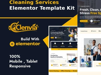 Clenvia – Cleaning Services Elementor Template Kit