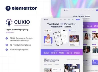 Clixio – Digital Marketing Agency Elementor Template Kit