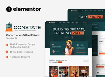 Constate – Construction & Real Estate Elementor Template Kit