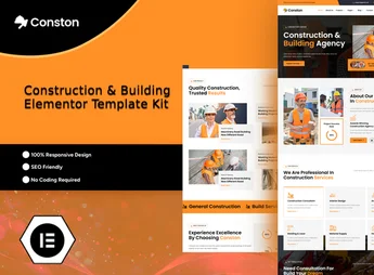 Conston – Construction Building Elementor Template Kit