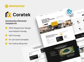 Coratek – Construction Elementor Template Kit