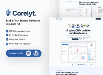 Corelyt – SaaS & Tech Startup Elementor Template Kit