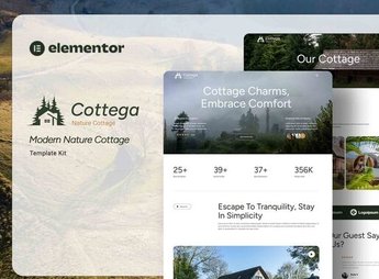Cottega – Modern Nature Cottage Elementor Template Kit