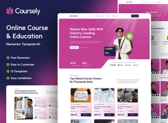 Coursely – Online Course & Education Elementor Template Kit