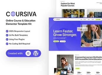 Coursiva – Online Course & Education Elementor Template Kit