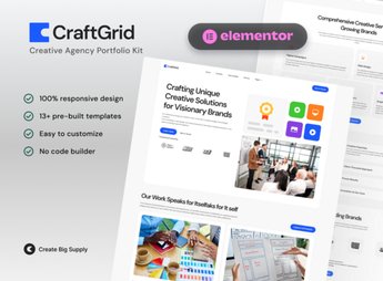 CraftGrid – Creative Agency Portfolio Elementor Template Kit