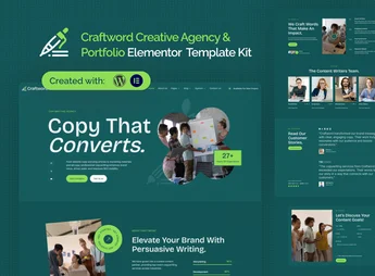 Craftword – Creative Agency & Copywiting Portfolio Elementor Template Kit