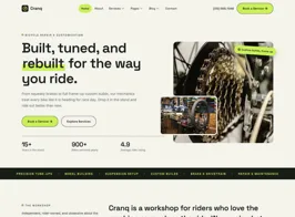 Cranq – Bicycle Repair & Customization Elementor Template Kit