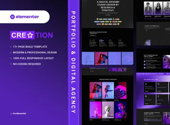 Creation – Portfolio & Digital Agency Elementor Template Kit