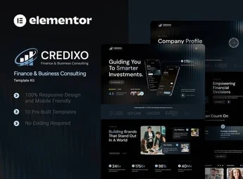 Credixo – Finance & Business Consulting Elementor Template Kit