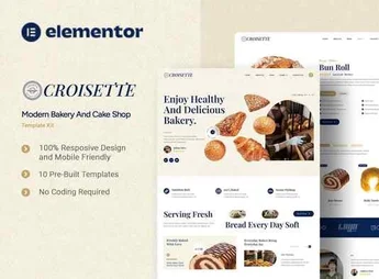 Croisette – Modern Bakery and Cake Shop Elementor Template Kit