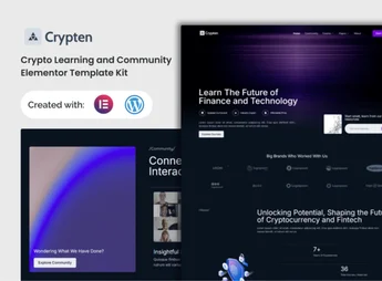 Crypten – Crypto Learning and Community Elementor Template Kit