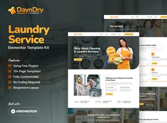 DaynDry – Laundry Service Elementor Template Kit