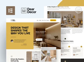 DearDecor – Interior Design Elementor Template Kit