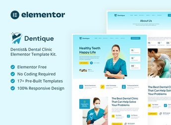 Dentique – Dentist & Dental Clinic Elementor Template Kit