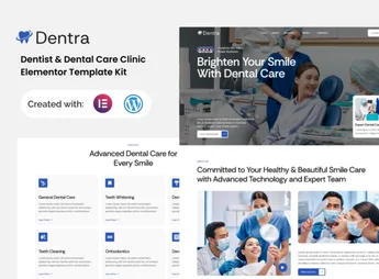 Dentra – Dentist & Dental Care Clinic Elementor Template Kit