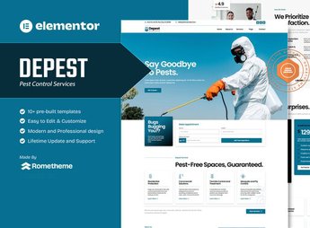 Depest – Pest Control Services Elementor Template Kit