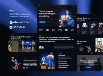 DigiBiz – Digital Marketing Agency Elementor Template Kit