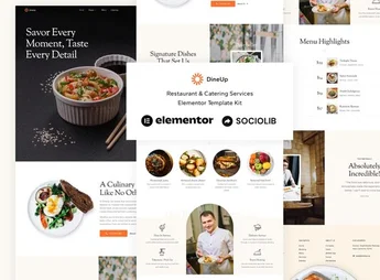 DineUp – Restaurant & Catering Service Elementor Template Kit