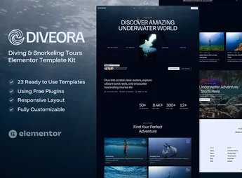 Diveora – Diving & Snorkeling Tours Elementor Template Kit