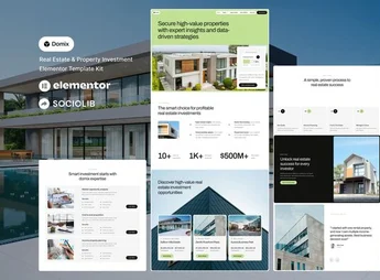 Domix – Real Estate & Property Investment Elementor Template Kit