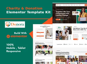 Donora – Charity & Donation Elementor Template Kit