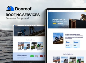 Donroof – Roofing Services Elementor Template Kit