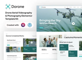 Dorone – Drone Aerial Videography and Photography Elementor Template Kit