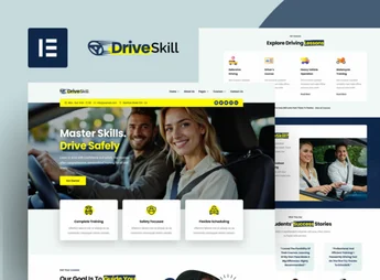 DriveSkill – Driving School Elementor Template Kit
