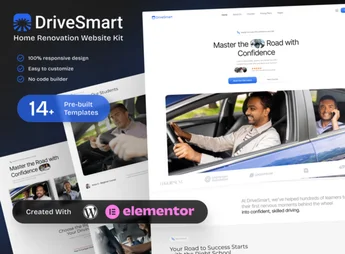 DriveSmart – Driving School Website Elementor Template Kit