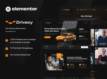 Drivexy – Car Rental Elementor Template Kit