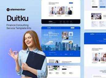 Duitku – Finance Consulting Service Elementor Template Kit