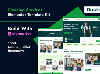 Dustix – Cleaning Services Elementor Template Kit