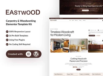Eastwood – Carpentry & Woodworking Elementor Template Kit