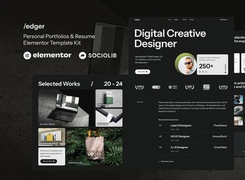 Edger – Personal Portfolios & Resume Elementor Template Kit