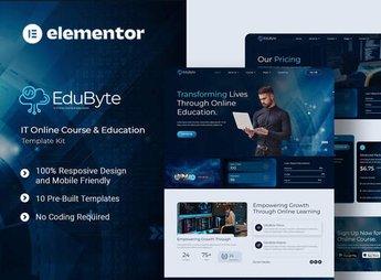EduByte – IT Online Course & Education Elementor Template Kit