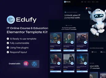 Edufy – IT Online Course & Education Elementor Template Kit