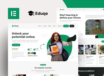 Eduqe – Online Courses Elementor Pro Template Kit
