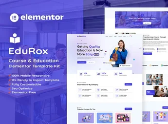 EduRox – Online Course & Education Elementor Pro Template Kit