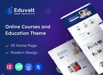 Eduvalt – Online Courses & Education WordPress Theme + RTL