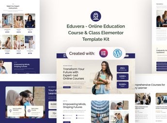 Eduvera – Online Education Course & Class Elementor Template Kit