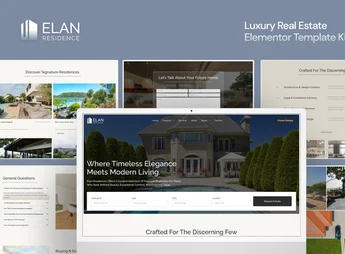 Elan – Luxury Real Estate Elementor Template Kit