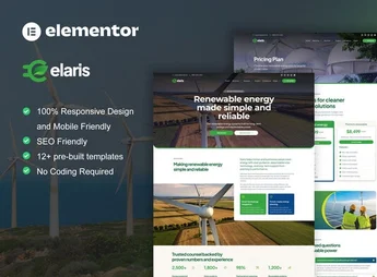 Elaris – Solar & Renewable Energy Elementor Pro Template Kit